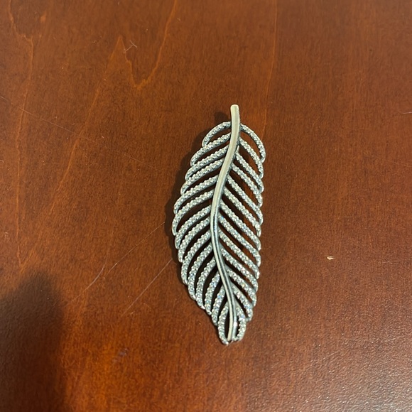 Pandora Jewelry - *Price Firm* Pandora Retired Sterling Silver “Light as a Feather” Pendant -New